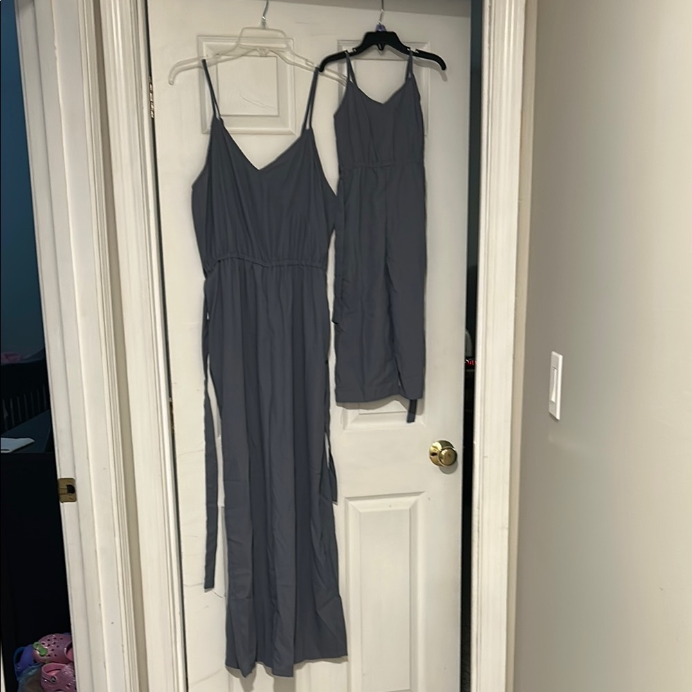 NWT- Mommy and me matching blue Pant Jumpsuits Baileys Blossoms brand